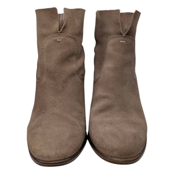 Vince Camuto Feina Booties Khaki Verona Suede Leather 3.5" Heel Size 8.5 M - Picture 7 of 12